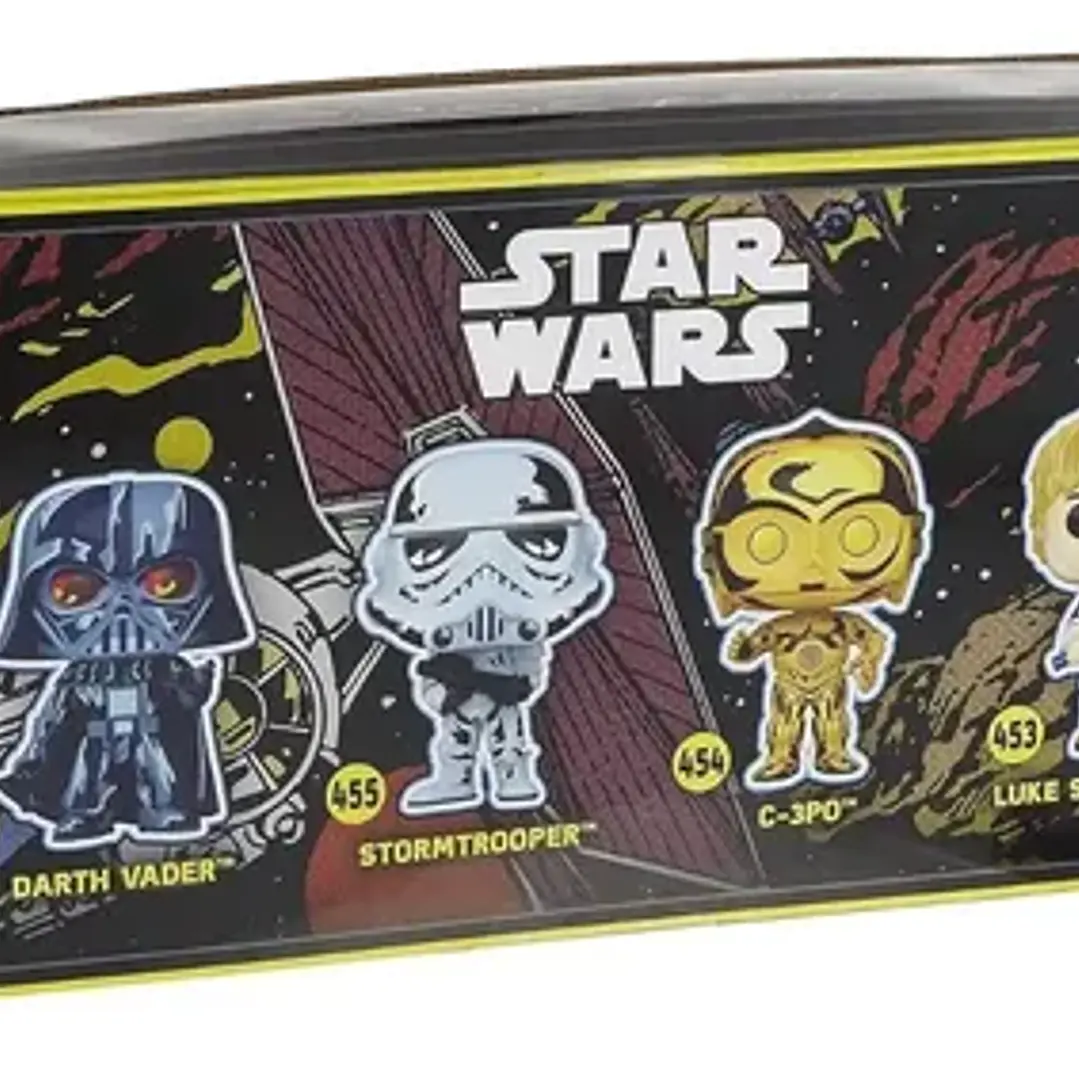 Funko Pop Star Wars Retro Serie Pack X4 Original 9