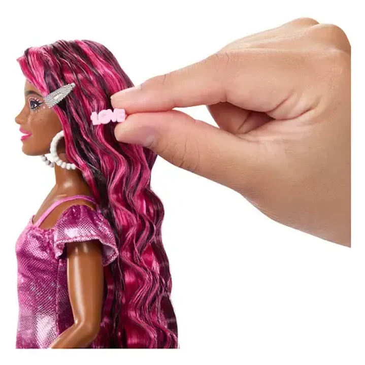 Barbie Totally Muñeca Cabello Arcoíris Extra Largo Ondulado Hkt99 3