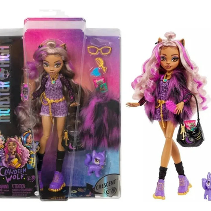 Monster High Muñeca Clawdeen Articulada Con Accesorios 4