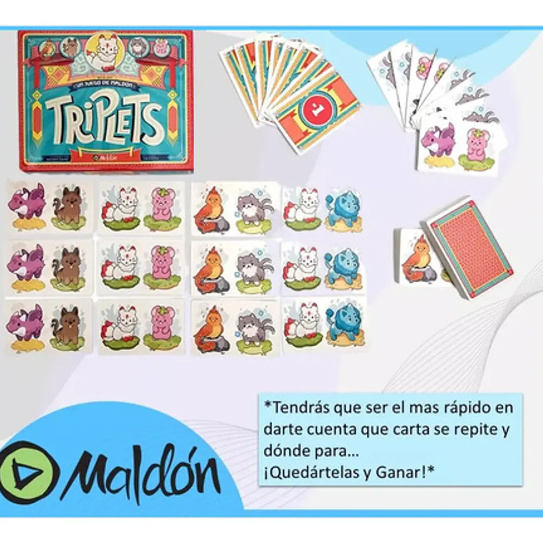 Juego D Mesa Familiar Triplets Velocidad  Observación Maldón 5