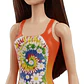 Juguete Muñeca 30cm Barbie Playa Malla Naranja Mattel - Miniatura 4