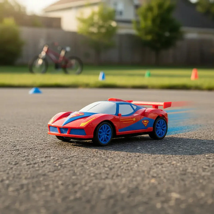 Auto A Radio Control Superman Dc 15cm Bladez Toyz 35308 Color Rojo 4