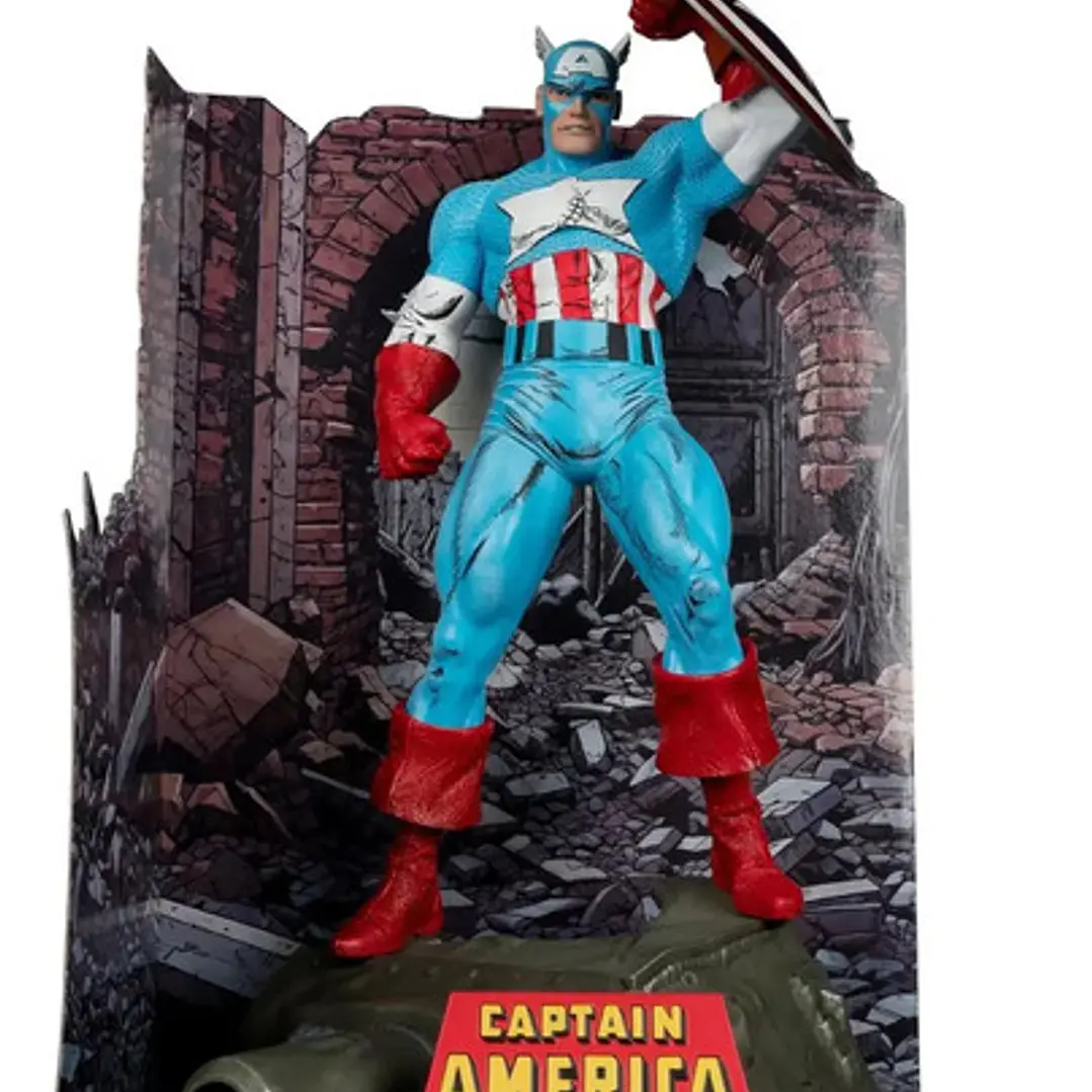 Mcfarlane Figura Estatua Marvel Capitan America Comic Book 2