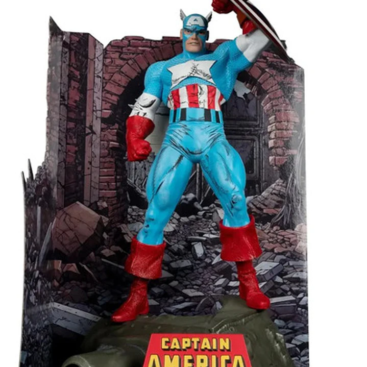 Mcfarlane Figura Estatua Marvel Capitan America Comic Book 2