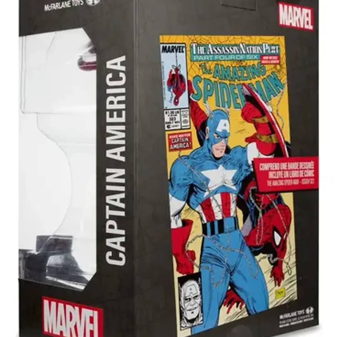 Mcfarlane Figura Estatua Marvel Capitan America Comic Book 3