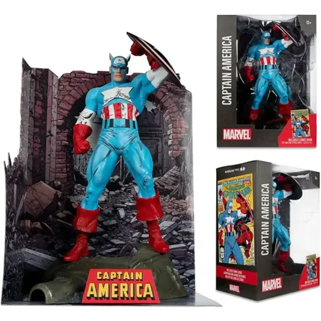 Mcfarlane Figura Estatua Marvel Capitan America Comic Book 7