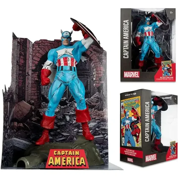 Mcfarlane Figura Estatua Marvel Capitan America Comic Book 7