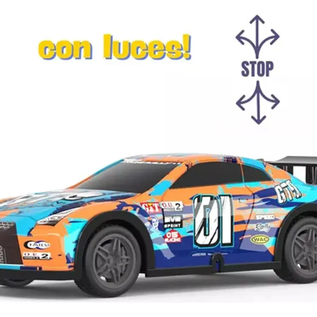 Auto Turbo Car Radio Control Con Luz Juguetes Truquito 18