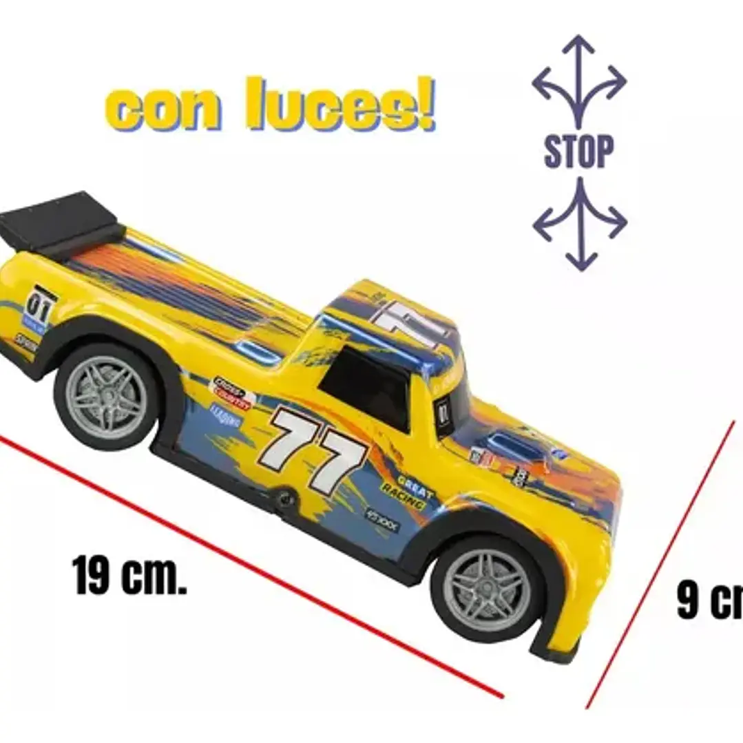 Auto Turbo Car Radio Control Con Luz Juguetes Truquito 25
