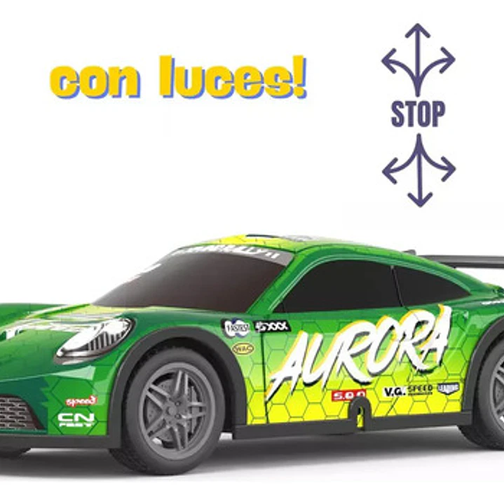 Auto Turbo Car Radio Control Con Luz Juguetes Truquito 32