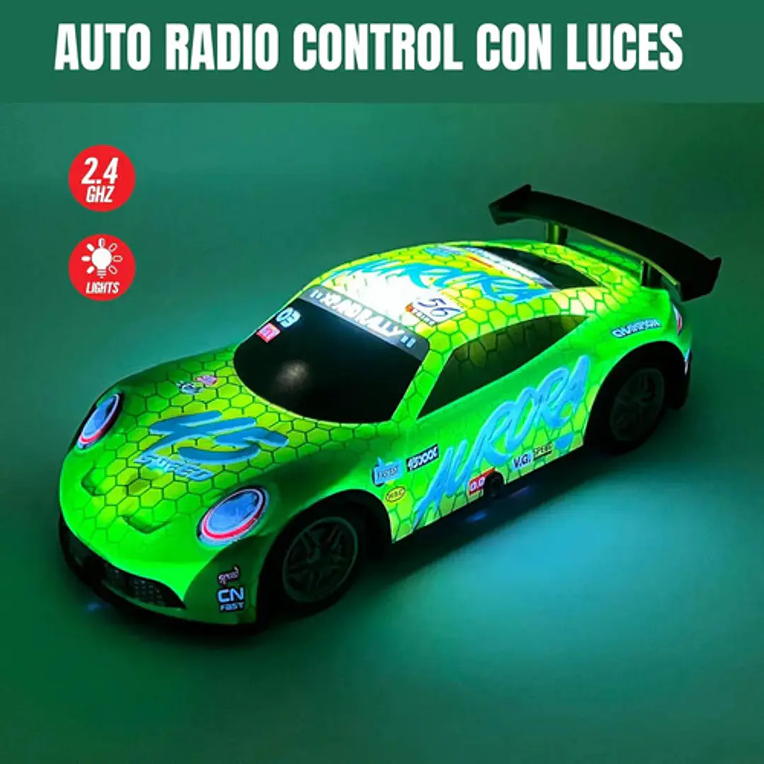 Auto Turbo Car Radio Control Con Luz Juguetes Truquito 33