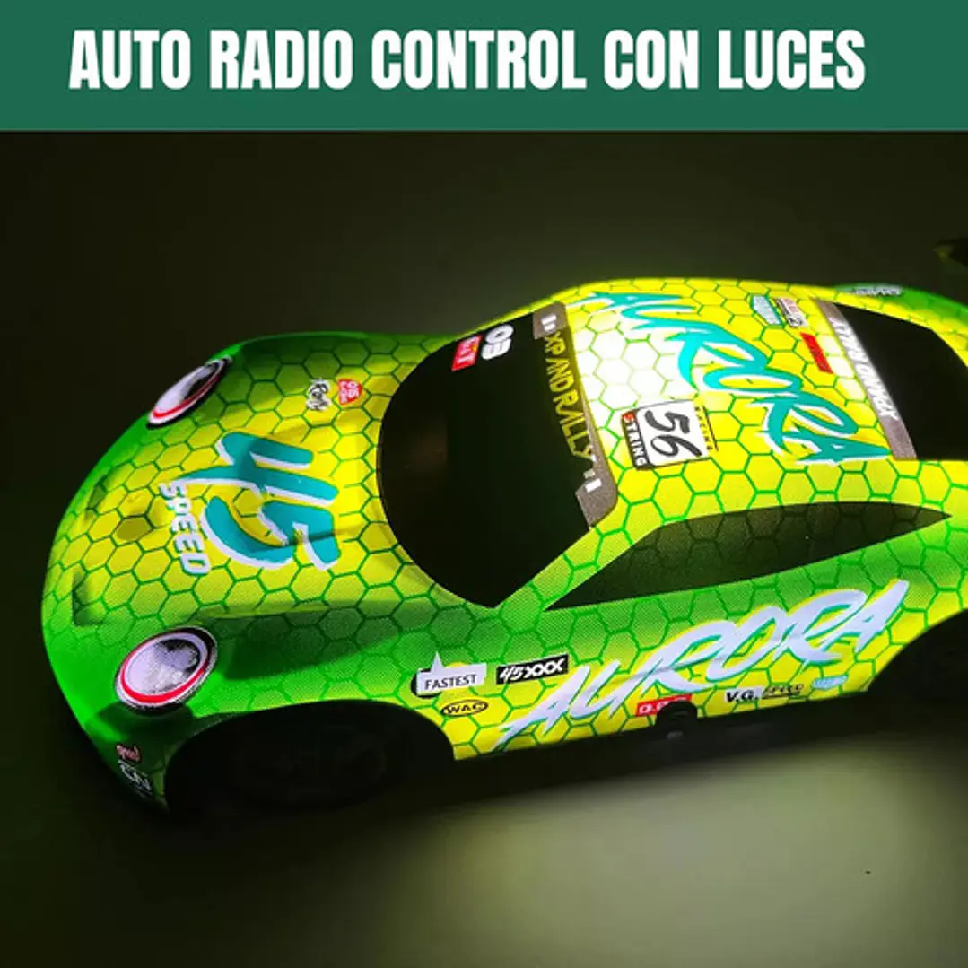 Auto Turbo Car Radio Control Con Luz Juguetes Truquito 34