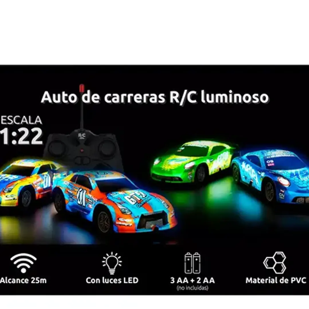 Auto Turbo Car Radio Control Con Luz Juguetes Truquito 39