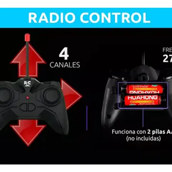 Auto Turbo Car Radio Control Con Luz Juguetes Truquito 40