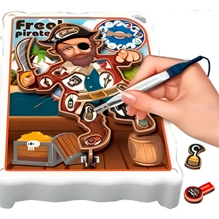 Juego De Mesa Clasico Operando Al Doctor Pirata Con Pinzas 1