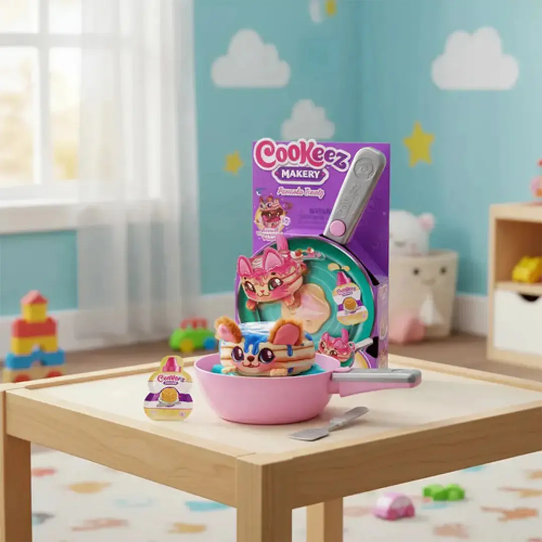 Cookeez Makery Pancake Treatz Voltea El Sarten Peluche Color Violeta 11