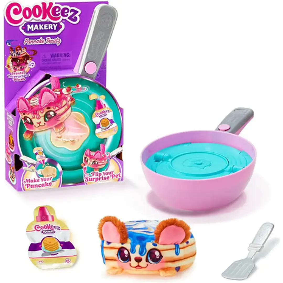 Cookeez Makery Pancake Treatz Voltea El Sarten Peluche Color Violeta 12