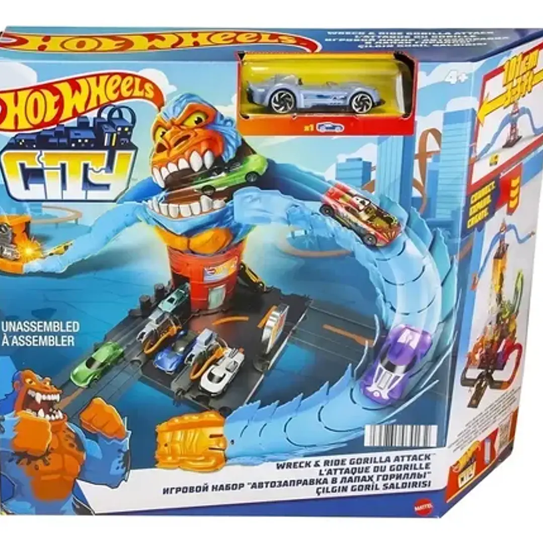 Circuito Hot Wheels City Gorilla Attack Post - Mattel 1