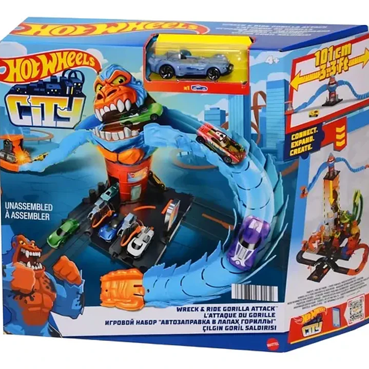 Circuito Hot Wheels City Gorilla Attack Post - Mattel 7