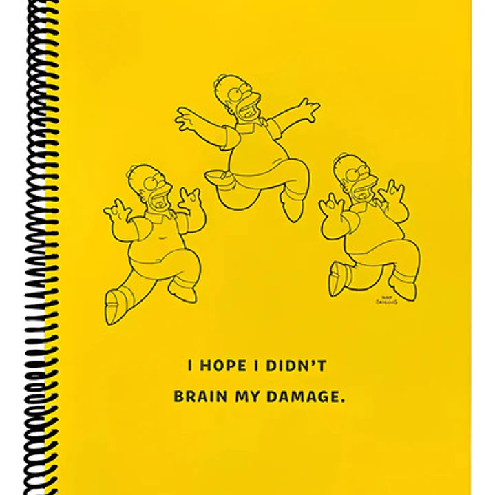 Cuaderno Universitario Los Simpson 80 Hojas Mooving Color Amarillo 1