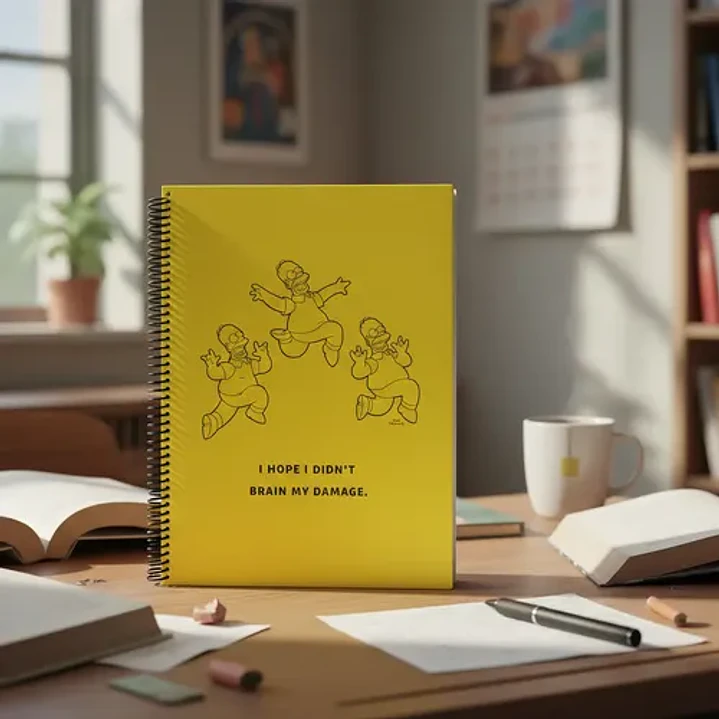 Cuaderno Universitario Los Simpson 80 Hojas Mooving Color Amarillo 2