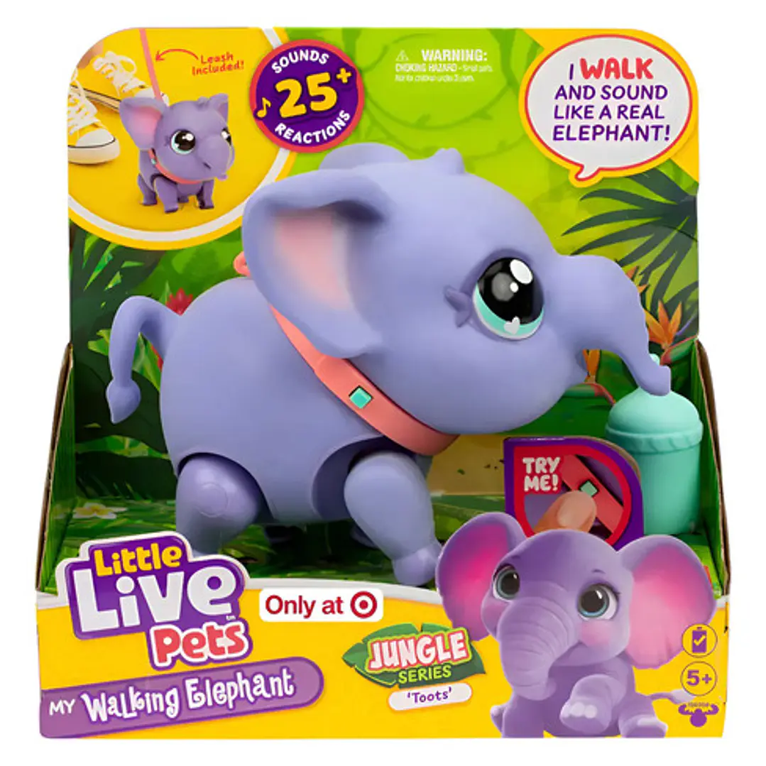 Little Live Pets Elefante Bebe Interactivo Con Accesorios Color Violeta 1