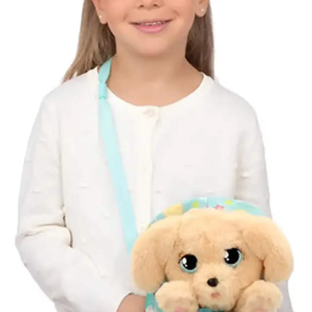 Peluche Interactivo Baby Paws Labrador De 22 Cm Con Sonidos Y Manta 1