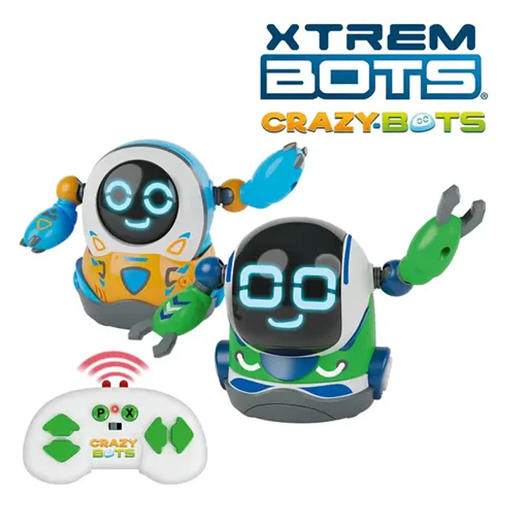 Mini Robot Xtrem Bots Crazy Bots Wabro Color Naranja Personaje Roll 3