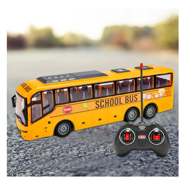Vehiculo  Micro Bus Colectivo Con Luz A Radio Control 1:24 4