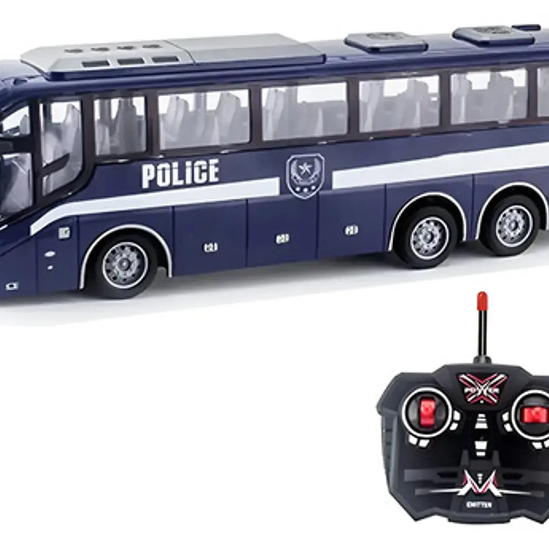 Vehiculo  Micro Bus Colectivo Con Luz A Radio Control 1:24 6