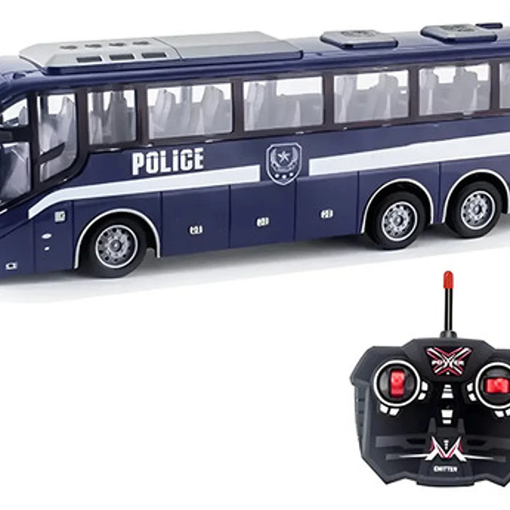 Vehiculo  Micro Bus Colectivo Con Luz A Radio Control 1:24 6