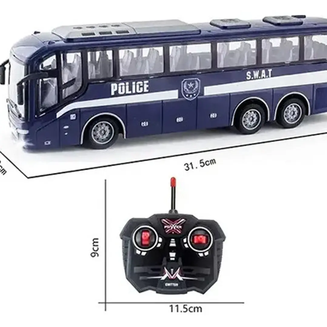 Vehiculo  Micro Bus Colectivo Con Luz A Radio Control 1:24 9