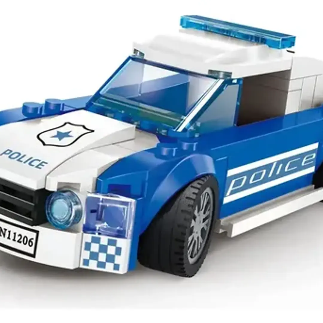 Puzzle En Bloque 3d Auto Policía - 104 Piezas Funny Land 2