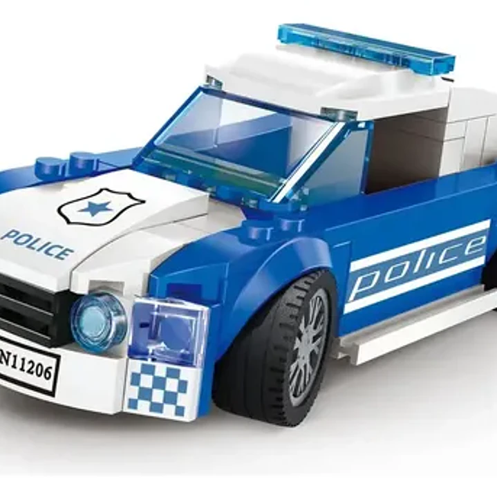 Puzzle En Bloque 3d Auto Policía - 104 Piezas Funny Land 2