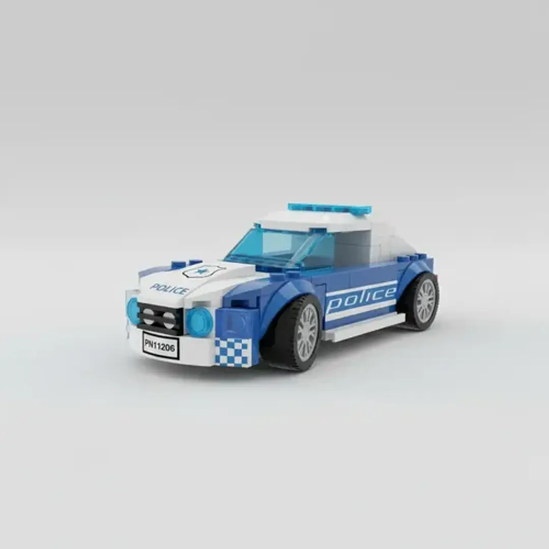 Puzzle En Bloque 3d Auto Policía - 104 Piezas Funny Land 5