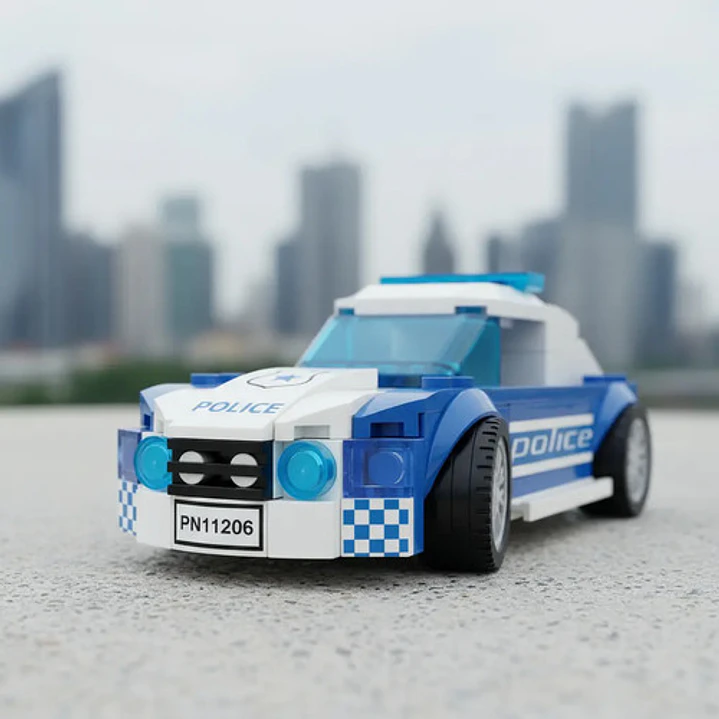 Puzzle En Bloque 3d Auto Policía - 104 Piezas Funny Land 6