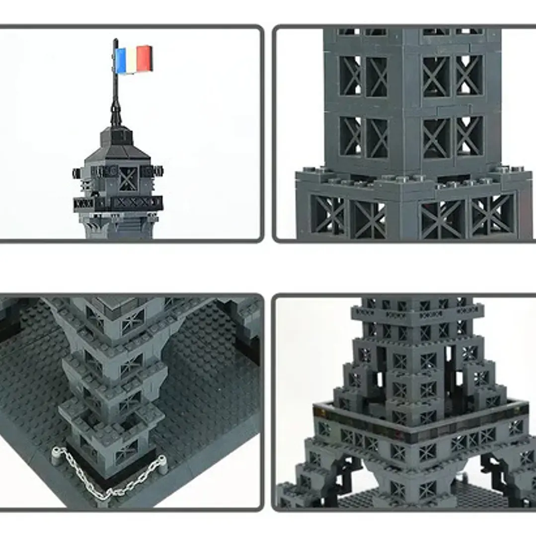 Puzzle En Bloques 3d Torre Eiffel Paris 976 Pieza Funny Land 3
