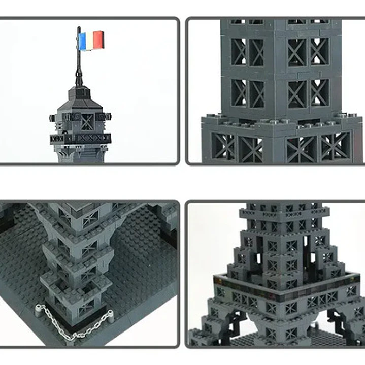 Puzzle En Bloques 3d Torre Eiffel Paris 976 Pieza Funny Land 3