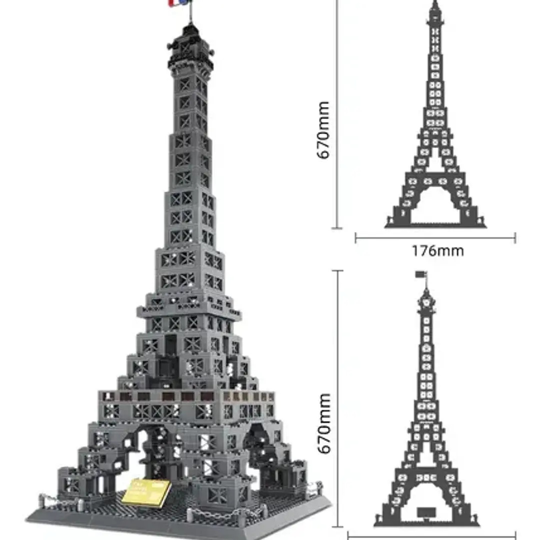 Puzzle En Bloques 3d Torre Eiffel Paris 976 Pieza Funny Land 4