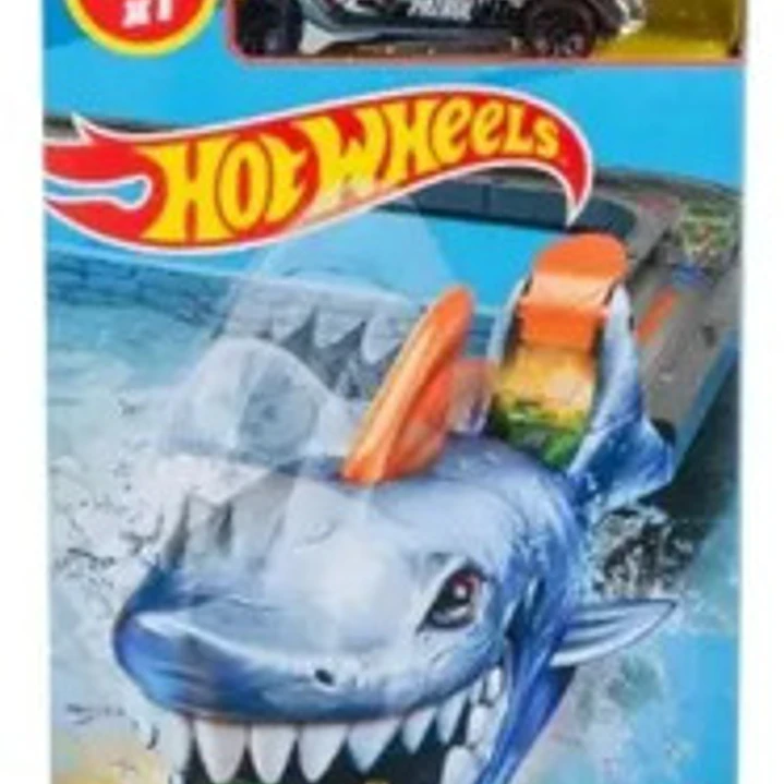 Pista Hot Wheels City Lanzadores Tiburon Mattel Gvf41 Azul Marino 2