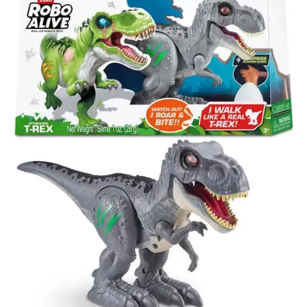 Dinosaurio T-rex Con Sorpresa Robo Alive Zuru 2