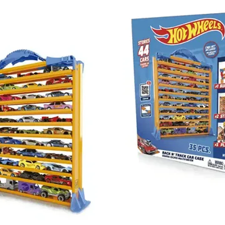 Guarda Autos Repisa Multifuncional Pista 3 En 1 Hot Wheels 3