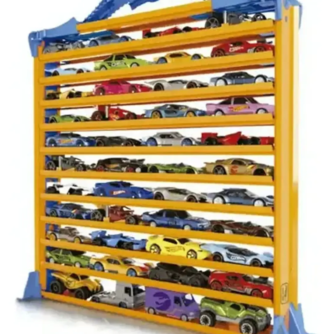 Guarda Autos Repisa Multifuncional Pista 3 En 1 Hot Wheels 8