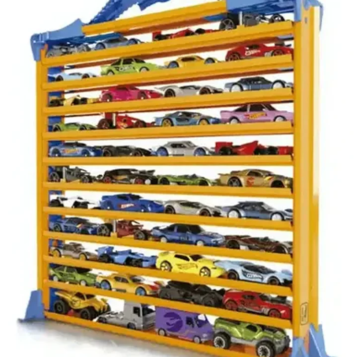Guarda Autos Repisa Multifuncional Pista 3 En 1 Hot Wheels 8