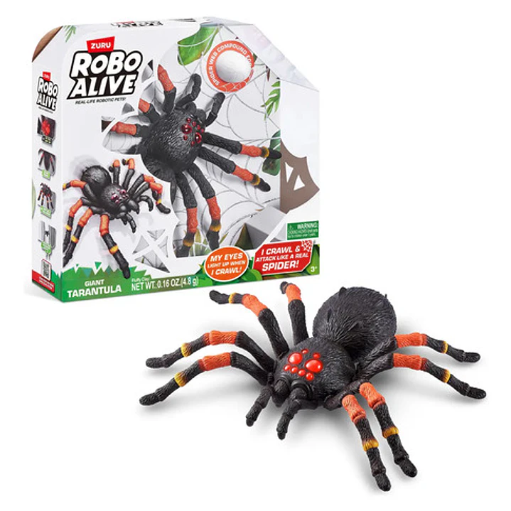 Tarántula Robótica Negro Robo Alive 38 Cm Camina Pilas Tarántula Gigante 5