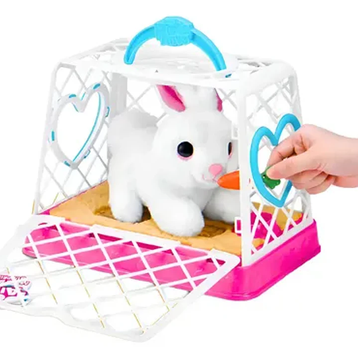 Peluche Interactivo Mamá Coneja Y Bebe Sorpresa Pets Alive Color Blanco 3