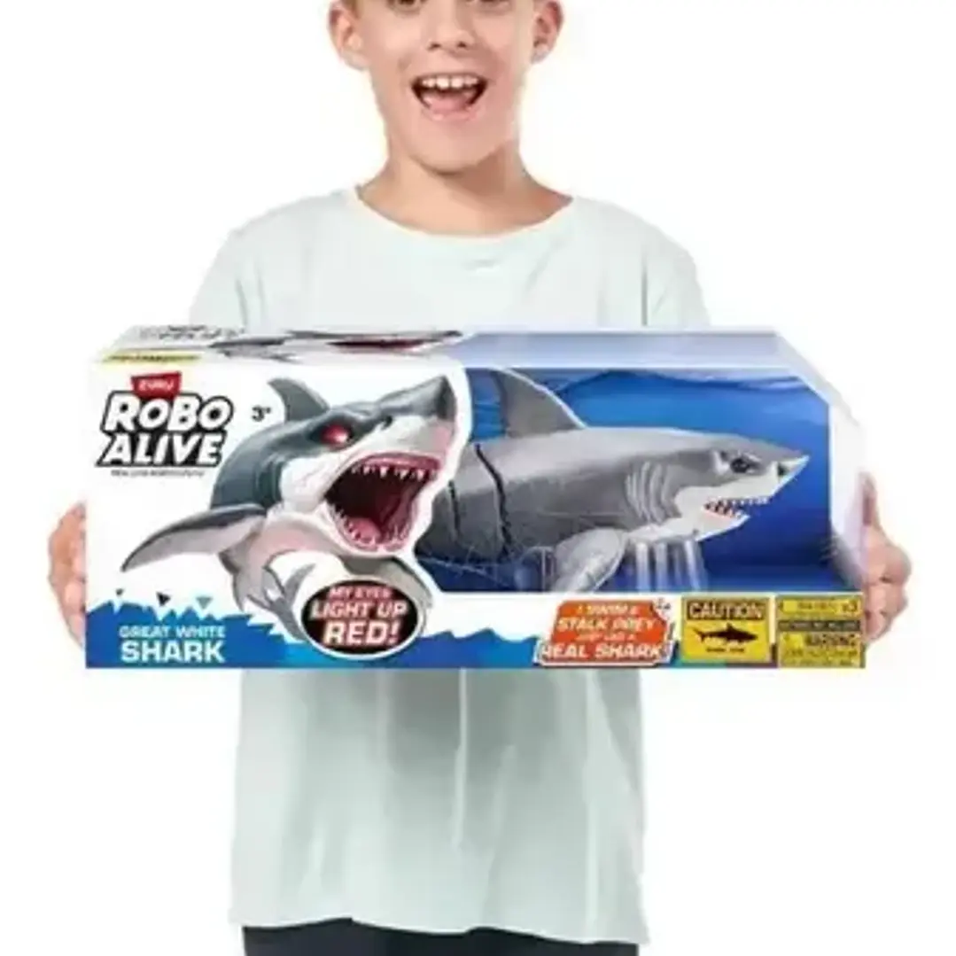 Tiburon Blanco Realista Interactivo Robo Alive Zuru 6