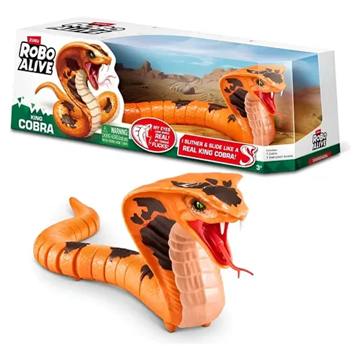 Serpiente Cobra Robótica Robo Alive Movimiento Realista Niños 5+ Naraja 1