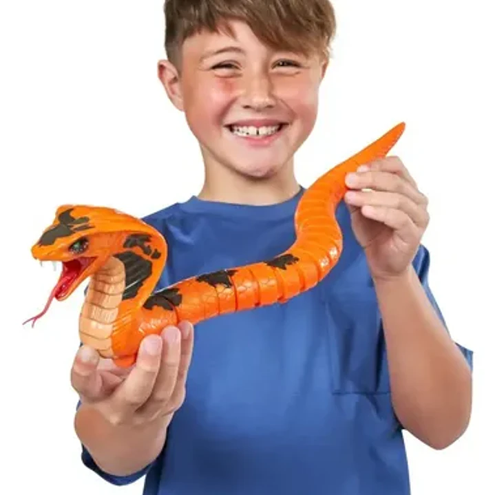 Serpiente Cobra Robótica Robo Alive Movimiento Realista Niños 5+ Naraja 2
