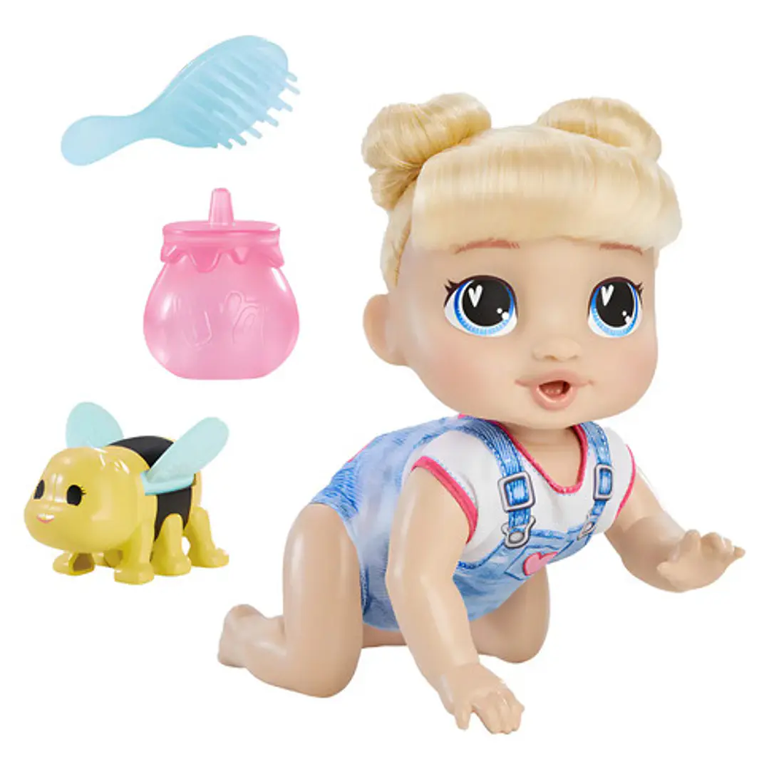 Baby Alive Muñeca Harper Hugs Juega Y Gatea Sonidos Hasbro 1